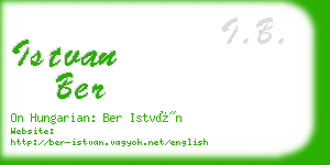 istvan ber business card